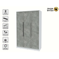 Шкаф распашной Тренд КТ-Ш3 (Белый платинум ЛДСП/ Керамика ЛМДФ) Ш1360 В2128 Г547